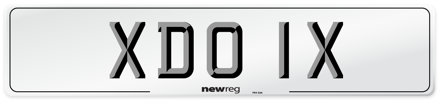 XDO 1X Number Plate from New Reg